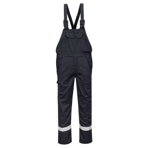 cotte à bretelles multirisques 280g - taille xl - noir - portwest