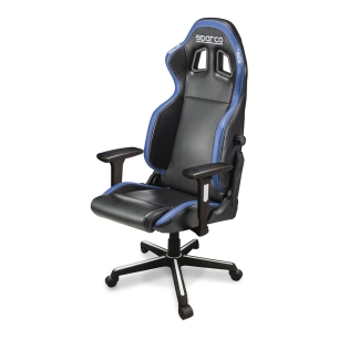 fauteuil gaming icon, noir/bleu, 66 x 55 x 121-129 cm