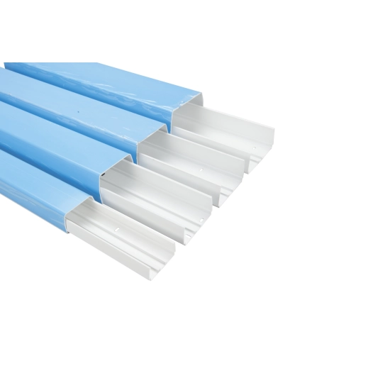 Goulotte Climatisation 110mm Blanche Esthétique et protection optimale pour câbles et tuyaux de clim. - Générique