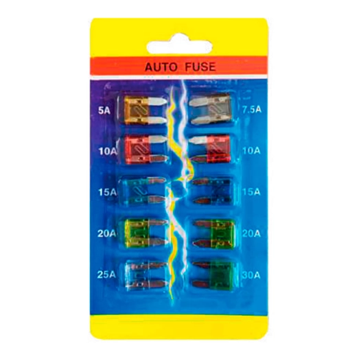 mini-fusibles, blister de 10 pièces