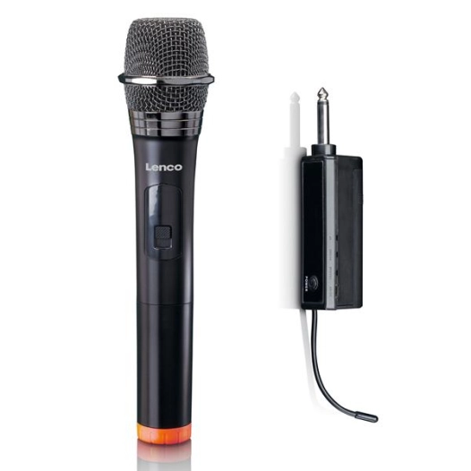 lenco microphone sans fil mcw-011bk - lenco