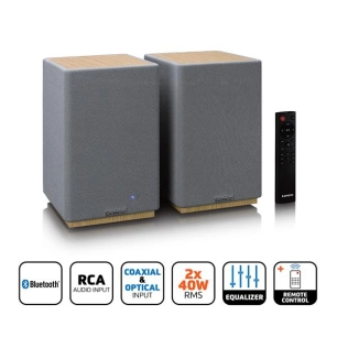 lenco paire d'enceintes bluetooth spb-241wdgy - lenco