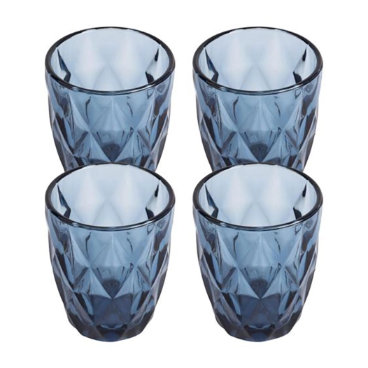 verre en relief modèle aqua, 260 ml, 4 unités