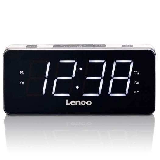 lenco radio-réveil cr-18white - lenco