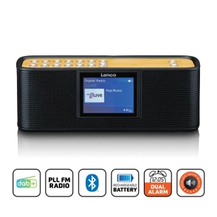 lenco radio portable pdr-045bk - lenco