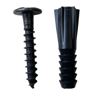 kit de montage pour barres de sécurité, 10 vis en acier et 10 chevilles, blister