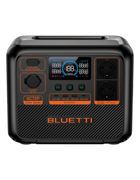 Station d'Énergie Portable AC70P 1000W 864Wh LiFePO4 — BLUETTI