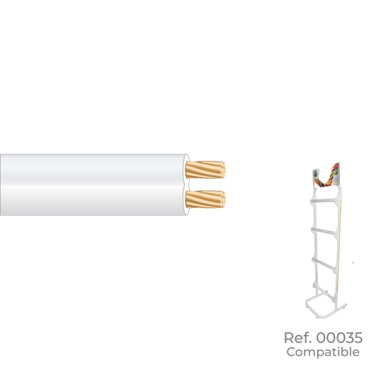 câble parallèle blanc audio 2 x 0,75 mm euro/m