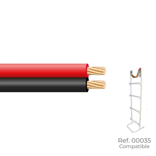 câble parallèle rouge et noir audio 2 x 1,00 mm euro/m