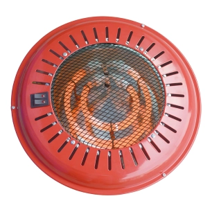 brasero électrique à quartz 800 w, rouge, 8 x 32 x 32 cm