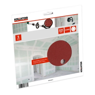 disque de ponçage pour plaque de plâtre ø225 mm g400, blister 5 unités