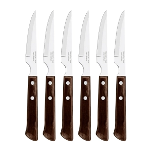 couteaux à steak polywood châtaigne, 6 pièces