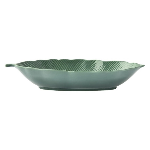 plat creux en porcelaine 30x13 cm tropical leaves green - pozzi milano spa