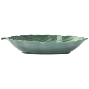 plat creux en porcelaine 30x13 cm tropical leaves green - pozzi milano spa