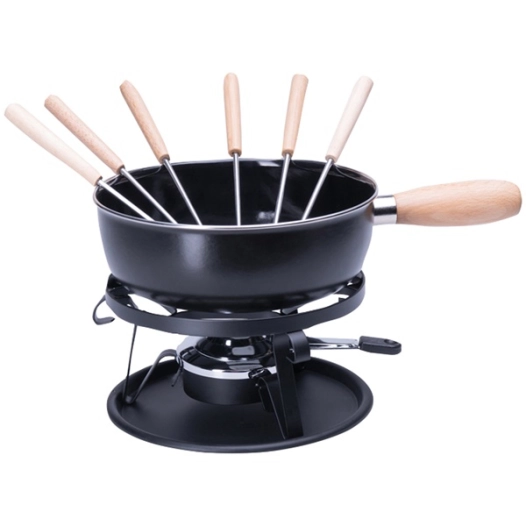 set fondue email noir 22cm 9pces - nouvel ltd