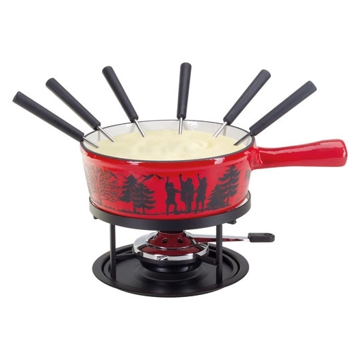service fondue gruyere fonte rouge decor 22cm pces - nouvel ltd