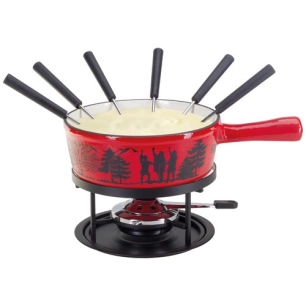 service fondue gruyere fonte rouge decor 22cm pces - nouvel ltd