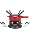 set fondue 22cm 2 en 1 16pces fonte rouge - nouvel ltd