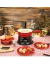 set fondue 22cm 2 en 1 16pces fonte rouge - nouvel ltd