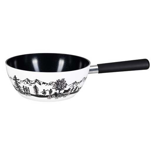 poelon fondue alpfest alu ceram 22cm blc/noir - nouvel ltd
