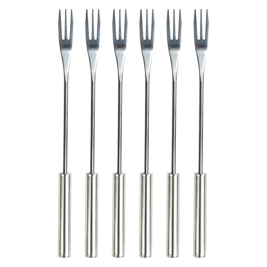 set de 6 fourchettes 3dents inox - nouvel ltd