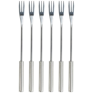 set de 6 fourchettes 3dents inox - nouvel ltd
