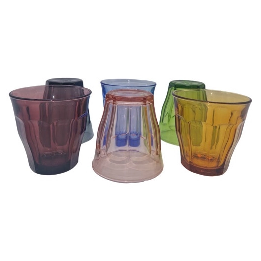 picardie gobelet 25 cl multi-teinte x6 (prune/rose/marine/gris/vermeil/vert) - duralex scop sa