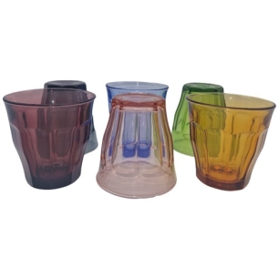 picardie gobelet 25 cl multi-teinte x6 (prune/rose/marine/gris/vermeil/vert) - duralex scop sa