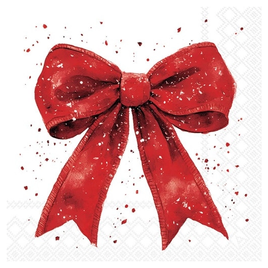 serviette 33 cm nå’ud fantaisie rouge/blanc fsc mix - ambiente europe