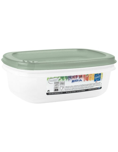 boite rectangulaire 0.5 l naturel couvercle vert amande - david georges