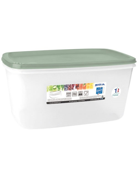boã®te rectangulaire 5.5 l naturel couvercle vert amande - david georges