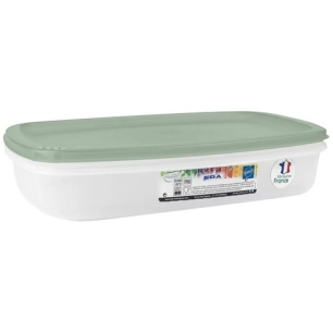 boite rectangulaire plate 2 l naturel couvercle vert amande - david georges
