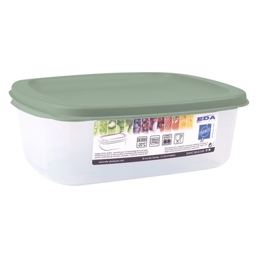 boã®te rectangulaire 1.5 l naturel couvercle vert amande - david georges