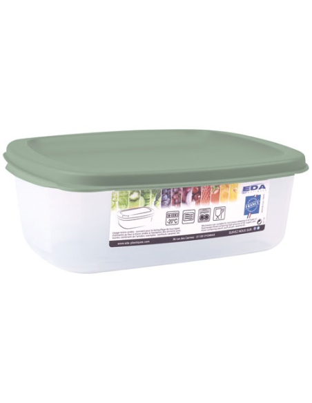 boã®te rectangulaire 1.5 l naturel couvercle vert amande - david georges