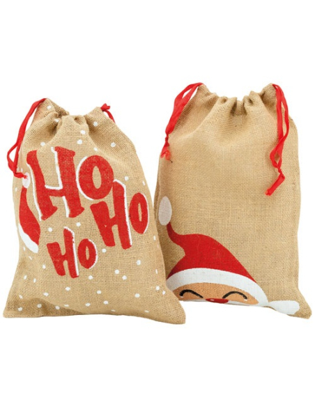 sac jute pere noel 2 motifs ass h35 - aubry gaspard vannerie nouvelle