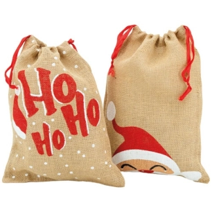 sac jute pere noel 2 motifs ass h35 - aubry gaspard vannerie nouvelle
