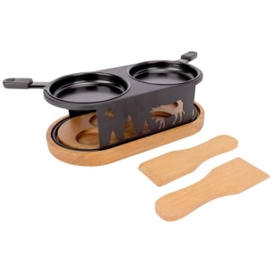 aspen raclette ovale 2 pers. + spatules - cosy et trendy billiet