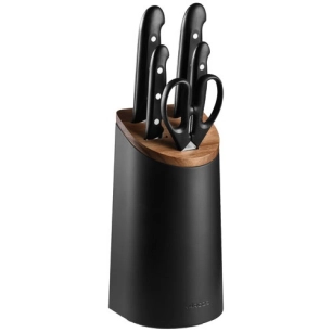 bloc acacia studio noir 4 couteaux+ciseaux maitre - arcos hermanos sa