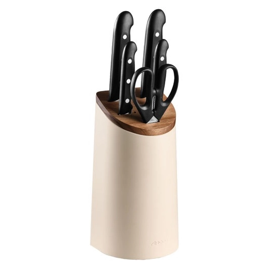 bloc acacia studio beige 4 couteaux+ciseaux maitre - arcos hermanos sa