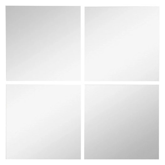 set de 4 miroirs carres 20 x 20 cm - wsab logistique