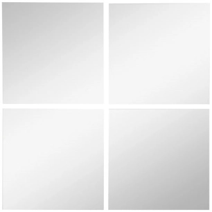 set de 4 miroirs carres 20 x 20 cm - wsab logistique
