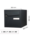 boite aux lettres normalisee 1 porte exterieur anthracite - wsab logistique