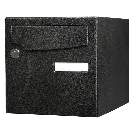 boite aux lettres normalisee 1 porte exterieur acier noir - wsab logistique