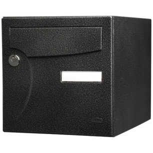 boite aux lettres normalisee 1 porte exterieur acier noir - wsab logistique