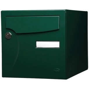 boite aux lettres normalisee 2 portes exterieur acier vert - wsab logistique