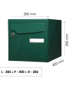 boite aux lettres normalisee 2 portes exterieur acier vert - wsab logistique