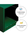 boite aux lettres normalisee 2 portes exterieur acier vert - wsab logistique
