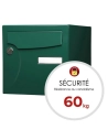 boite aux lettres normalisee 2 portes exterieur acier vert - wsab logistique