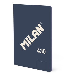 cahier a6, collé, 48 feuilles blanches, bleu, collection 430 since 1918, 11 x 15 x 0,6 cm.