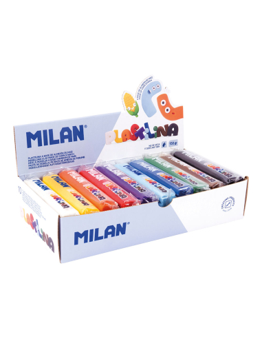 pâte à modeler sans gluten 150 g, couleurs assorties, 10 unités, boîte présentoir